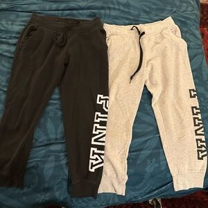 PINK Victoria's Secret Medium Black and Gray Women’s Sweatpants Joggers